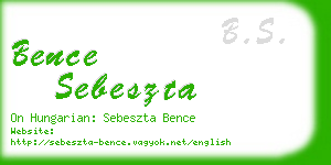 bence sebeszta business card